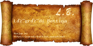 Légrádi Bettina névjegykártya
